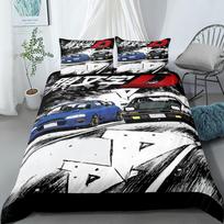 Initial D Comics Duvet Cover Set EU Single Double King US Twin Full Queen Size Bedclothes EU Single 135*200cm/53x79in 3pcs