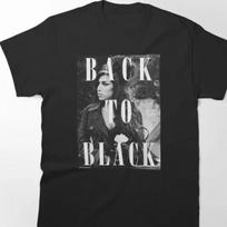 Amy Winehouse Back To Black Vintage Music Graphic TShirt 4XL gray