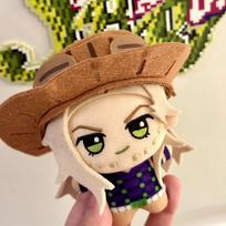 JoJo Bizarre Adventure Plush Keychain Johnny Joestar Gyro Zeppeli Rohan Kishibe Cotton Doll Bag Charm For Backpack Decor 10cm brown