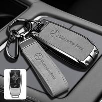 Lydinio automobilio rakto dėklas Dangtelis Apsauga Mercedes Benz A C E S G Klasės GLC CLE CLA GLB GLS W177 W205 W213 W222 X167 AMG Raktų pakabukas gray