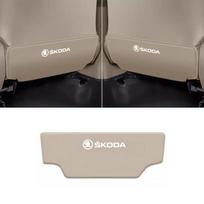 KJGK5 Car Seat Back Protector Mat Prevent Dirty Anti Kick Pad Accessory For Skoda Octavia Rapid Fabia Superb Kodiaq Scala Karoq Kamiq