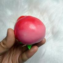 Namų gamybos minkšti persikų Fidget žaislai Minkštas simuliacinis persikas Suspaudžiamas streso kamuoliukas Žaislas Asmr Sensoriniai antistresiniai žaislai Suaugusiems pink