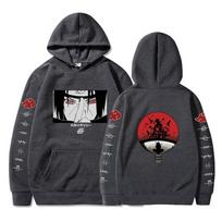 Vyrai ir moterys Japonijos anime Naruto Graphic Uchiha Itachi klasikinis megztinis megztinis megztinis Rudens ir žiemos bėgimo sportinės aprangos viršus XXXL black