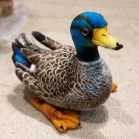 25Cm Simulation Cute Mandarin Duck Plush Doll Colorful Parrot Couple Of Duck Animal Stuffed Toy Home Decor Gift For Children about 25cm gray