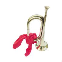 Trimitas Ragelis Muzikos Instrumentas 33cm Nešiojamas Kavalerijos Žalvarinis Pasirodymams beige