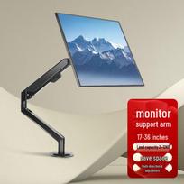 Adjustable Desktop Monitor Stand with Telescopic Arm and Wall Mount gray