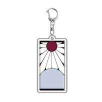 Demon Slayer Kimetsu no Yaiba Tanjiro Nezuko Acrylic Keychain Pendant Anime Merchandise Cross Border Ready Stock 55mm gray