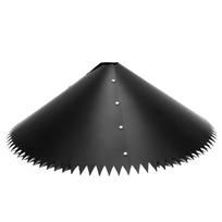Squirrel Baffles with Spikes for Bird Feeder Pole 3 Pieces Wrap Around Squirrel Guard Weather Resist Black black