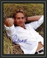 Paul Walker 2 - A4 Signed Autographed Photo Poster black