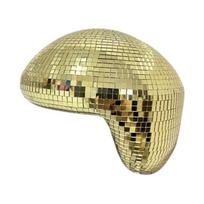 Living Room Melting Disco Ball Decors Figurine With Reflective Mirror Tile Finish for Desktop Shelf Accent Display