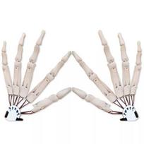 Scarry Fake Fingers 3D Articulated Finger Halloween Extensions Flexible Finger  Gifts White(1 pair) white