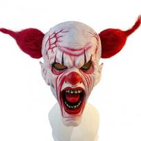 Long Hair Clown Mask Latex Halloween Horror Costume Prop Party Cosplay 40828