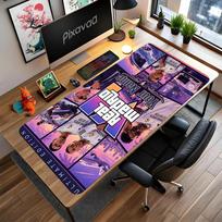 Grand Theft Auto Customizable Name Mouse Pad Gamer Mousepad Study Desk Mat Non-Slip Rubber Bottom Suitable for Office Gaming PC Laptop 30cmx80cm