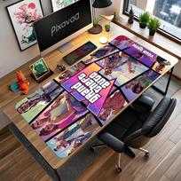 Grand Theft Auto Customizable Name Mouse Pad Gamer Mousepad Study Desk Mat Non-Slip Rubber Bottom Suitable for Office Gaming PC Laptop 50cmx100cm