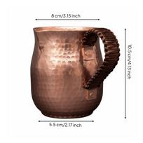 Copper Tea Pitcher Multi-Size Handmade Cup Patina Finish for Milk Warming black