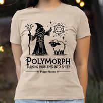 World of Warcraft Mage Polymorph Shirt WoW Mage Personalize Shirt Warcraft Horde Gift Warcraft Alliance Gamer Shirt for Men Gamer Girl Gift M black