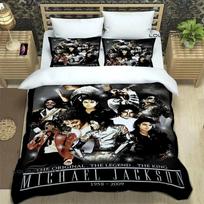 3D Print Michael Jackson Bedding Set 3D Printed Suitable for Bedroom Duvet Cover Set With Pillowcases Kids Home Textile 70x133cm 2pcs black