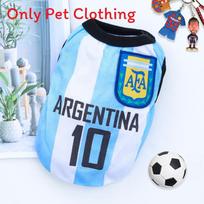 Pet Football Team Jersey For Dogs Cats Lightweight Polyester Pet Clothing For Summer White Blue,L