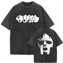 MF DOOM Išplėtos juodos spalvos grafinis marškinėlis Hip Hop Rap Streetwear Unisex Tee M black