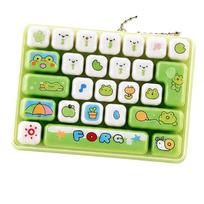 26 Key Mini Keyboard Pendant Cute Design Keyboard Keychain  Accessories Gift žalia