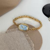 Senovinis auksinis moteriškas laikrodžių rinkinys Retro stačiakampis ovalus ciferblatas prabangus metalinis apyrankė kvarcinis riešinis laikrodis elegantiški suknelių laikrodžiai gray