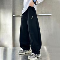 Boys Curved Cut Wide Leg Pants Loose Fit For Teens 160cm white
