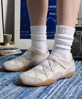 ROCKFISH WEATHERWEAR Zane X-Strap Sneakers - Cream 245 gray