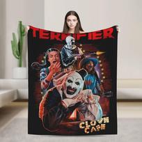 Horror Terrifier Cafe Clown Art Blanket Velvet All Season  Portable Ultra-Soft Throw Blanket for Home Car Bedspreads 70x100cm