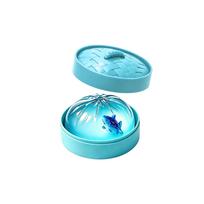 Shark Dumpling Squishy Toy with Steamer Box, Slow Rebound Stress Relief Squeeze Toy, Fidget Sensory Toy for Kids Adults Desk Decor Gift