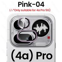 NothingPhone(4a)Pro Aluminum Alloy Ring Camera Protector for Nothing Phone (4a) Pro 5G 9H Glass Lens Cap on NothingPhone (4a)Pro 4 Pink-04 for Phone a4 Pro gray