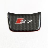 3D juodo anglies pluošto RS logotipas S Line emblema Automobilio vairo lipdukas Audi A1 A2 A3 A4 A5 A6 A7 S3 S4 S5 S6 S7 Aksesuarams black