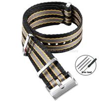 20mm High Density Nylon Watch Strap for Omega Seamaster 007 Replacement Band Soft Straps Universal Sports Men Women Watch Bands 3 BlackBrownSolid-20mm gray