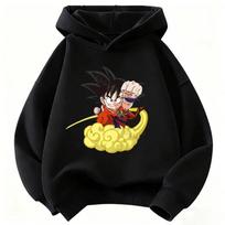 Dragon Ball Z Goku Infant Patterned Children's Hooded Shirt Damaged - Fighting Pattern - Boys' and Girls' Teenage Hooded Shirt 160