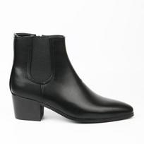 Britiško stiliaus odiniai batai vyrams Madingi Chelsea batai 6 cm aukščio kulniuku Ankle Booties Verslo klasės batai Vyriški aukštakulniai batai 45 juoda