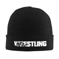 Wrestling Bonnet Hats Unisex Warm Beanie Hats Skullies Beanies Autumn Winter Men Women Cozy Knitted Cap for Outdoor Camping One Size black