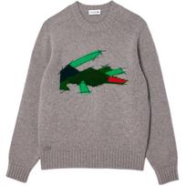 LACOSTE Crocodile-motif Wool Jumper AH3145-W9D 5-L gray