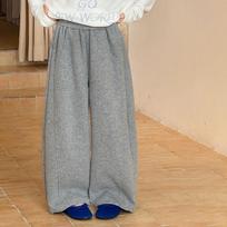 Kids Two Styles Convertible Wide Leg Cuffed Hem Korean Casual Patchwork Sweatpants 130cm gray