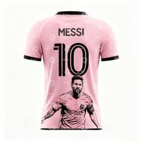 2026 Messi No.10 Football Jersey Match & Training Kit Summer Sports  T-Shirt Children's Clothing Tee Y2k 5XL pink