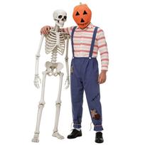 Cosplay Halloween parent-child costume cosplay pumpkin head scarecrow suit, masquerade party costume L white