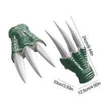 Halloween Moving Jaw Dino Mask with Dinosaur Scream 3D Dinosaur Claws Lifelike Dinosaur Mask Headwear for Carnival Party Decor