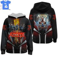 Rock Band Tour Art Series Print Hoodie for Men, Sci Fi Character and Concert Poster Graphics Full Graphic Loose Pullover, Great for Music Theme Events L gray