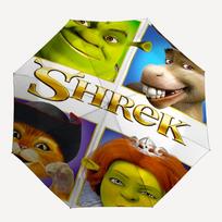 Shrek Theme Automatic Umbrella, Lightweight & Portable, 8 Rib, Perfect for Outdoor Travel, Birthdays, Christmas, Gifts. Three-fold umbrella yellow