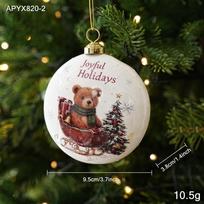Vintage Pattern Xmas Hanging Decoration Foam Festive Bauble  Seasonal Arrangement Paper Teddy Bear