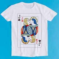 Jack Playing Card Super Cool GAY Pride Rainbow Spade Diamond Retro Funny Gamer Cartoon Anime Cult Meme Music Movie Gift Tee T Shirt K1174 3XL blue