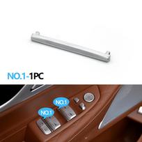 Car Left Right Door Window Lifter Switch Button Cover Chrome Strip Trim Replacement For BMW 7 5GT X5 Series G11 G12 F07 F15 gray
