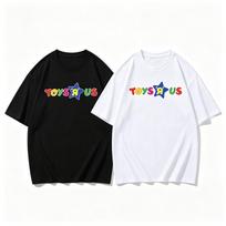 Colorful Toys R Us Star Letter Print Graphic T‑Shirt SIZE S‑5XL 130 white
