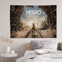 Video Game Metro Exodus Chart Tapestry For Living Room Home Dorm Decor Art Home Decor 150x100cm(60x40in)