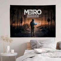 Video Game Metro Exodus Chart Tapestry For Living Room Home Dorm Decor Art Home Decor 74x94cm(29x37in) gray