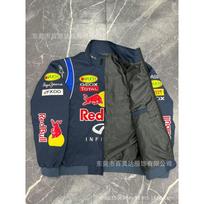 F1 Red Bull Racing Team Embroidered Cotton Padded Motorcycle Riding Jacket Unisex Women XXL