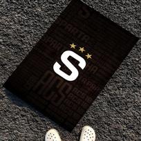 Ac Sparta Praha Polyester Carpet, Soft Indoor Mat for Office Chair, Living Room, Computer Desk - Decorative Home Office Rug Design 50cmx80cm